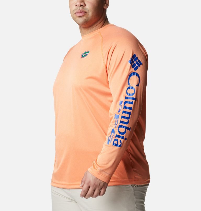 Hanorace Columbia Collegiate PFG Terminal Tackle Long Sleeve - Florida Barbati Portocalii | Plus Size QX98Q7MS0